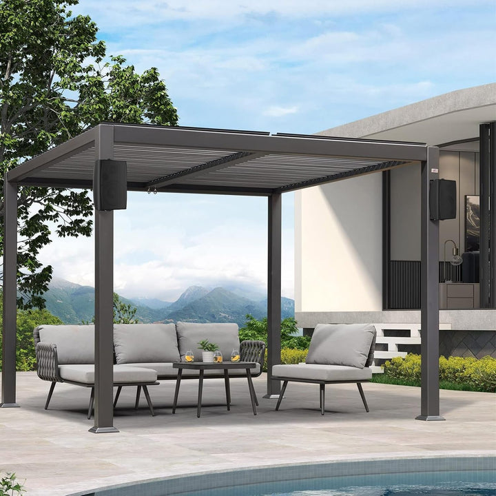 Herdio 6,5 Zoll Outdoor Lautsprecher Wasserdicht Passive 2-Wege 400W Wandlautsprecher Mit Kraftvollem Bass Für Patio Home Indoor Poolside Deck Backyard (Paar, Schwarz)