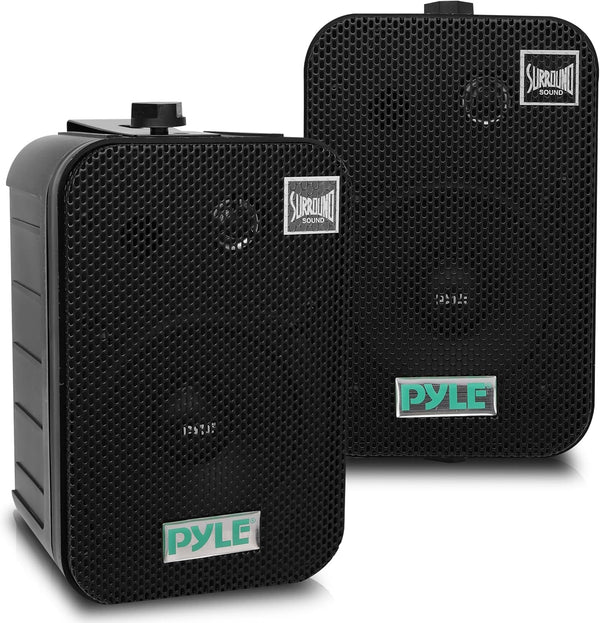 Pyle Outdoor Lautsprecher, Wandlautsprecher – Outdoor Speaker – Wasserdichte Box Outdoor & Indoor 400 Watt, Einfache Installation Als Outdoor Box & Musikbox Innen, Robuste 2Er Set Lautsprecher Boxen