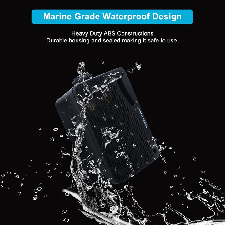 STUDIOFINIX Wasserdichte Outdoor-Lautsprecher Verkabelt-3,5 Zoll 3 Weg 200W Surface Marine &Wall Mount Lautsprecher- Heavy Duty ABS Grill,Geeignet Für Haus, Boot, Poolside, Terrasse（Schwarz）