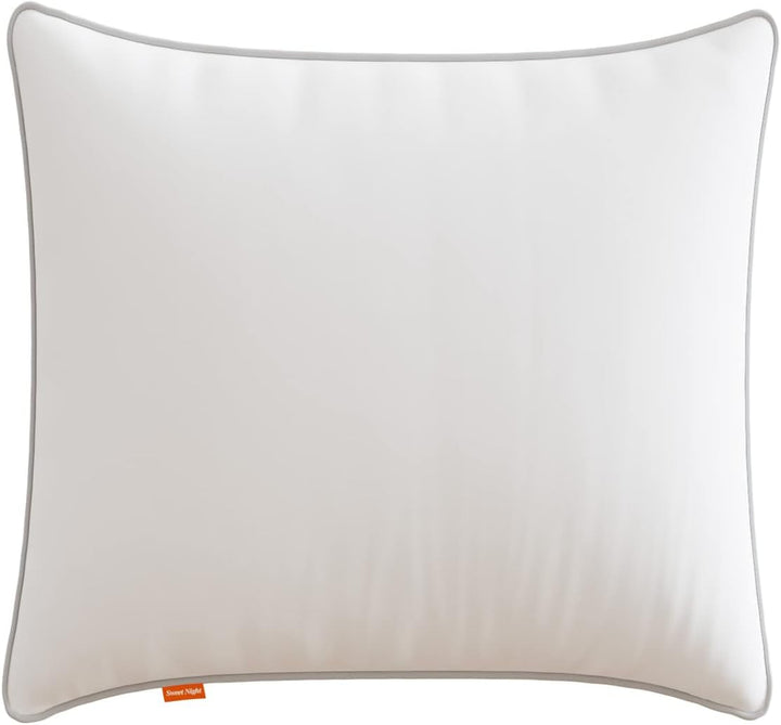 Pernă Sweetnight 40X40 Set de 2, umplutură de pernă din fibre de lemn din poliester, pernă moale și de susținere pentru toate pozițiile de dormit, pernă de dormit respirabilă, lavabilă cu fermoar