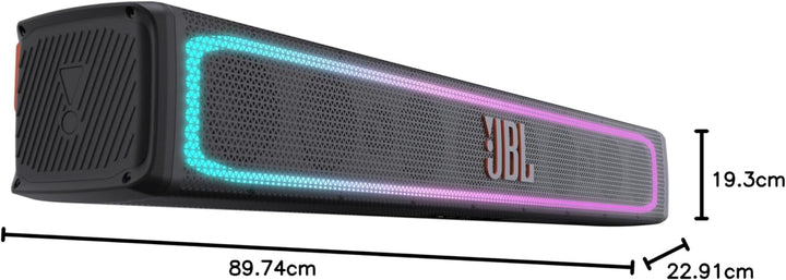 JBL Rallybar XL 35" Universal Outdoor Bluetooth Soundbar Für Fahrzeuge & Boote Mit 14 Lautsprecher Wasserdicht, 300W Rms Verstärker, LED Beleuchtung, Pro Sound Und Innovative Halterung