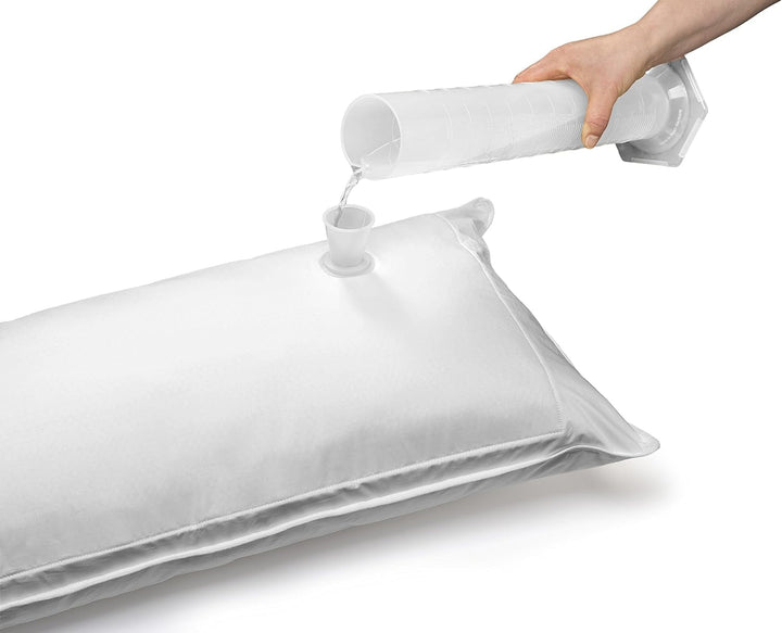 Traumnacht pernă ortopedică cu apă cu cantitate de umplutură reglabilă, capac din bumbac 100%, 40 X 80 Cm, Dezvoltat în Germania - Produs în UE, Alb, 1 bucată (1 pachet)