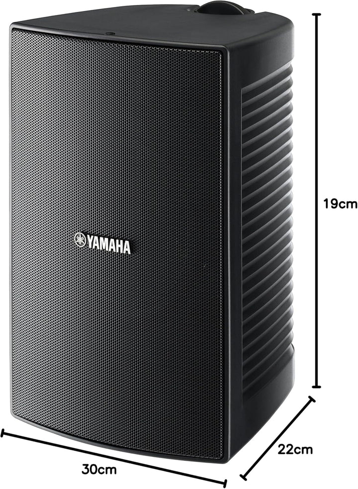 Yamaha NS-AW294 (BL) 2-Wege Außenlautsprecher Paar (100 Watt, 87Db) Schwarz