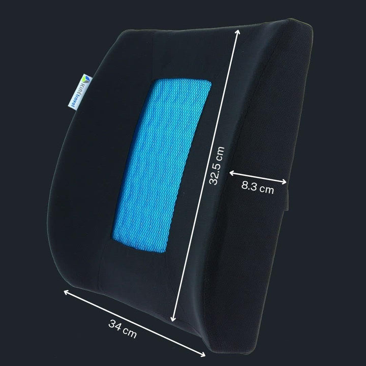 Kine Travel 169821 Pernă lombară, Gel, Auto, Birou, Ergonomic, Aprobat de fizioterapeuți