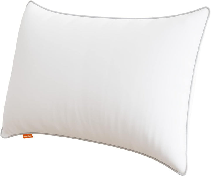 Pernă Sweetnight 40X40 Set de 2, umplutură de pernă din fibre de lemn din poliester, pernă moale și de susținere pentru toate pozițiile de dormit, pernă de dormit respirabilă, lavabilă cu fermoar