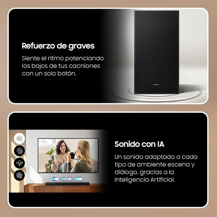 SAMSUNG Soundbar HW-B650D/ZF Serie B, 4 Lautsprecher, Wireless Dolby 5.1Ch, 3.1-Kanal-Audio, Surround Sound Expansion, Kompatibel Mit Alexa Und Google Assistant, Black 2024