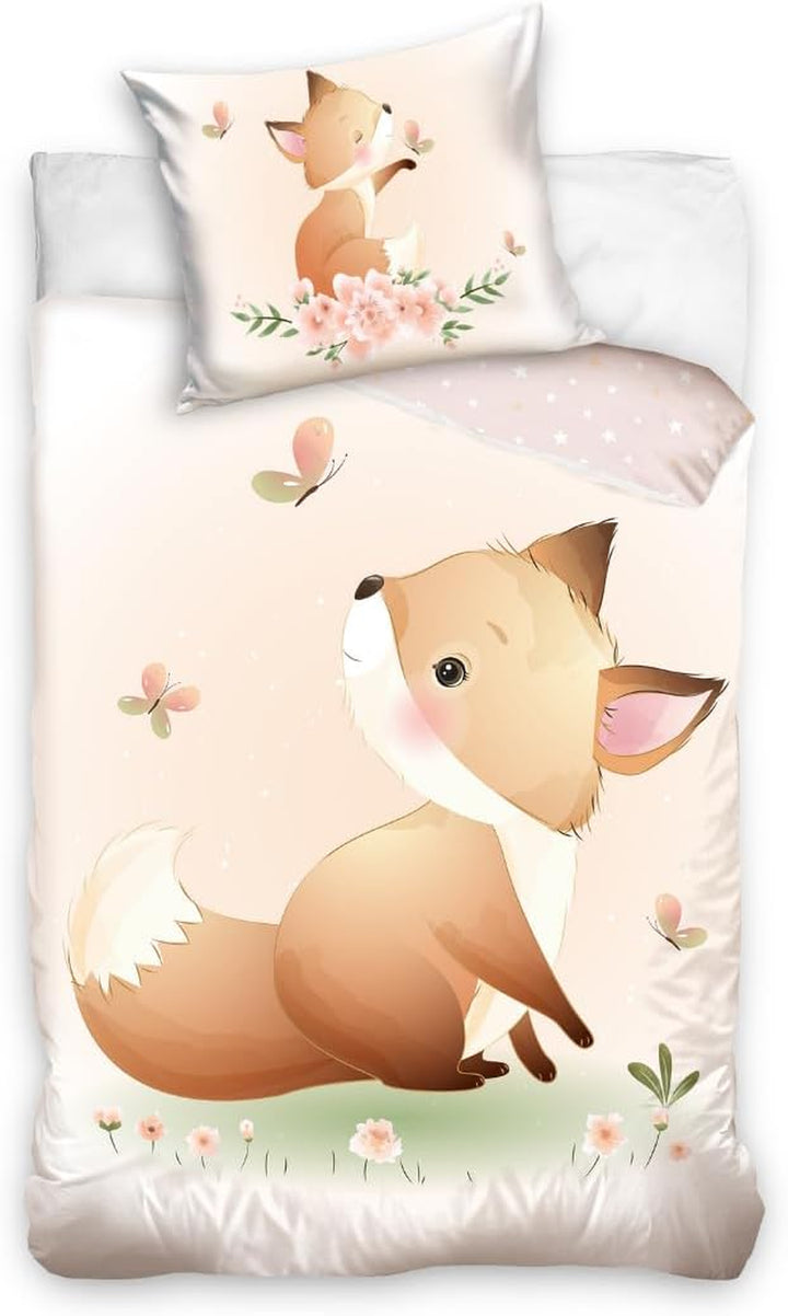 Kinder Bettwäsche Set Grün 135X200 80X80 Cm · Safari Tiere, Erdmännchen, Löwe, Zebra · 100% Baumwolle Mit YKK Reißverschluss · Sanft, Weich Für Mädchen
