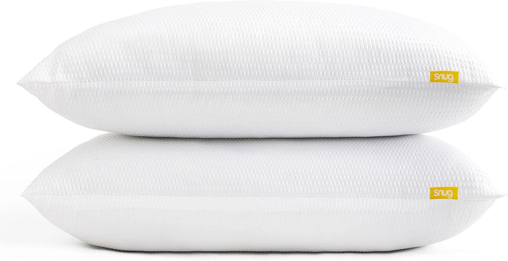 Pernă Snug Blissful Bedtime, calitate hotelieră de lux, suport mediu pentru cei care dorm în față, pe spate și lateral, ecologică, hipoalergenică și lavabilă la mașină, 2 bucăți
