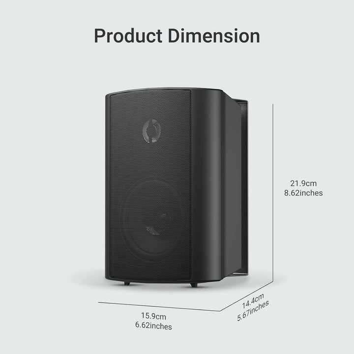 Herdio 4 Zoll Wasserdicht Außenlautsprecher Outdoor-Lautsprecher Für Garten, Terrasse, Restaurant,Kompatibel Mit Bluetooth (200 Watt)