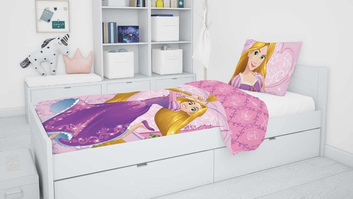 Disney Character Kinder Bettwäsche Mit Reißverschluss Bettbezug Und Kissenbezug 70 X 90 Cm, Baumwolle, Lila, 200 X 140 X 0.5 Cm